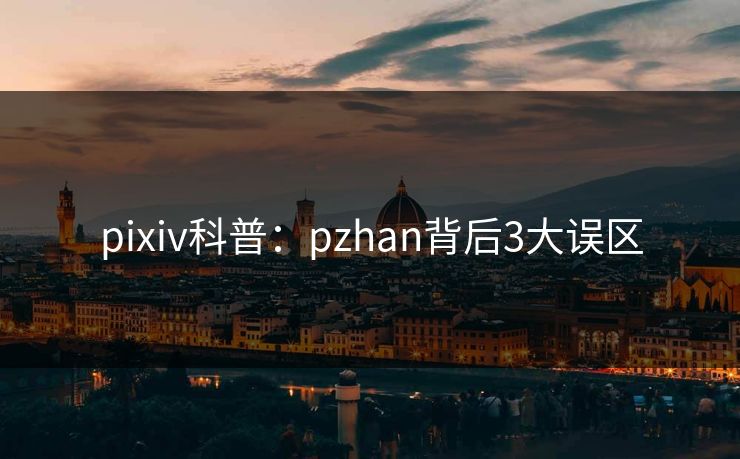 pixiv科普：pzhan背后3大误区